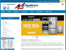 Tablet Screenshot of a-1appliances.net